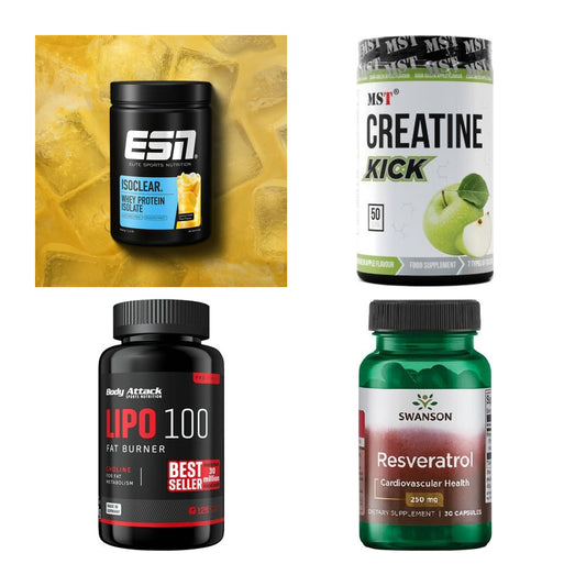 Wettkampfvorbereitung: ESN ISOCLEAR + MST Creatine + 2 weitere – alle enthaltenen Artikel