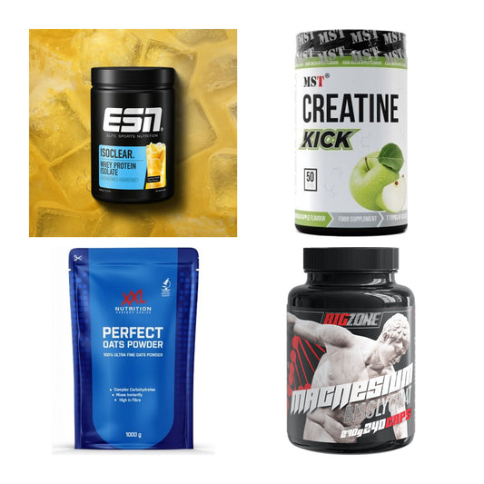 Wettkampfvorbereitung: ESN ISOCLEAR + MST Creatine + 2 weitere – alle enthaltenen Artikel