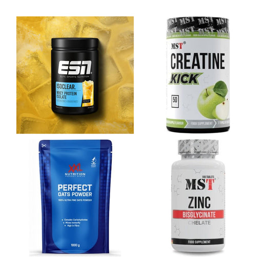Wettkampfvorbereitung: ESN ISOCLEAR + MST Creatine + 2 weitere – alle enthaltenen Artikel
