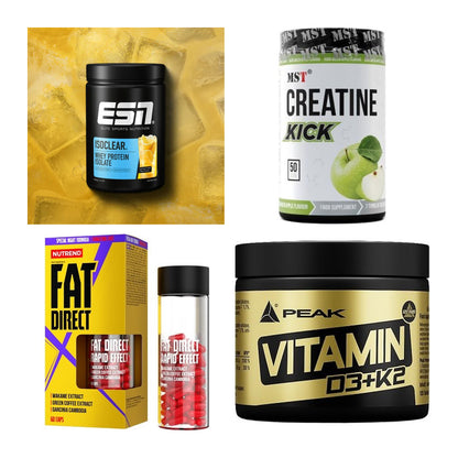 Wettkampfvorbereitung: ESN ISOCLEAR + MST Creatine + 2 weitere – alle enthaltenen Artikel