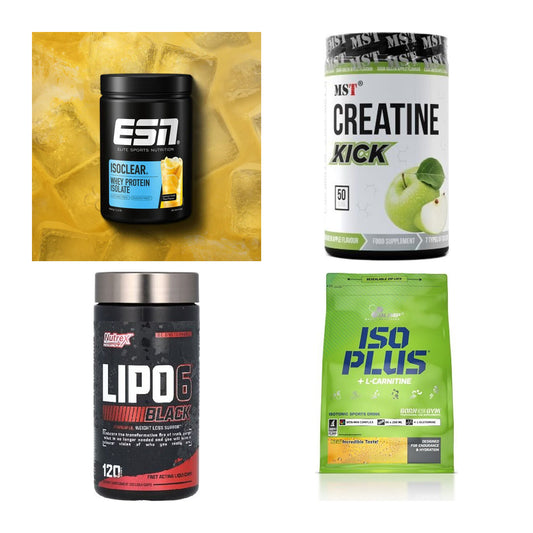 Wettkampfvorbereitung: ESN ISOCLEAR + MST Creatine + 2 weitere – alle enthaltenen Artikel