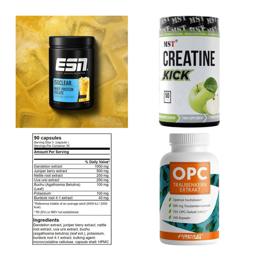 Wettkampfvorbereitung: ESN ISOCLEAR + MST Creatine + 2 weitere – alle enthaltenen Artikel