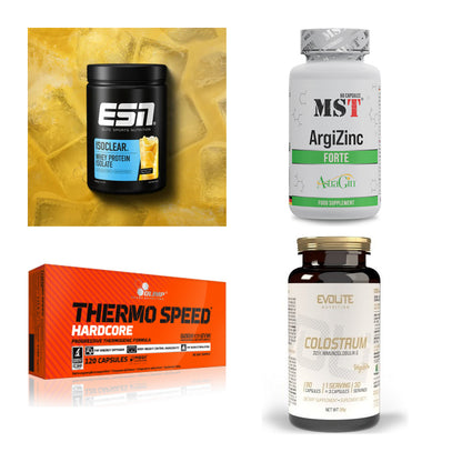 Wettkampfvorbereitung: ESN ISOCLEAR + MST ArgiZinc + 2 weitere – alle enthaltenen Artikel