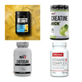 Wettkampfvorbereitung: ESN ISOCLEAR + MST Creatine + 2 weitere – alle enthaltenen Artikel