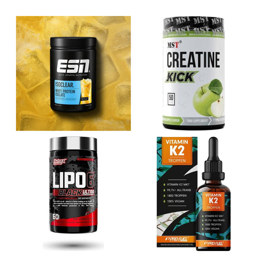 Wettkampfvorbereitung: ESN ISOCLEAR + MST Creatine + 2 weitere – alle enthaltenen Artikel