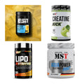 Wettkampfvorbereitung: ESN ISOCLEAR + MST Creatine + 2 weitere – alle enthaltenen Artikel