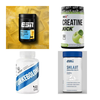 Wettkampfvorbereitung: ESN ISOCLEAR + MST Creatine + 2 weitere – alle enthaltenen Artikel
