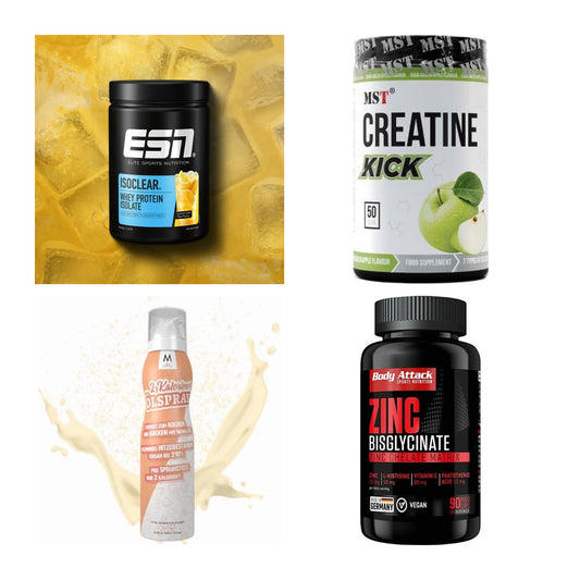 Wettkampfvorbereitung: ESN ISOCLEAR + MST Creatine + 2 weitere – alle enthaltenen Artikel