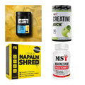 Wettkampfvorbereitung: ESN ISOCLEAR + MST Creatine + 2 weitere – alle enthaltenen Artikel