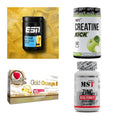 Wettkampfvorbereitung: ESN ISOCLEAR + MST Creatine + 2 weitere – alle enthaltenen Artikel