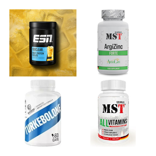 Wettkampfvorbereitung: ESN ISOCLEAR + MST ArgiZinc + 2 weitere – alle enthaltenen Artikel