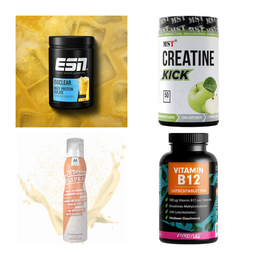Wettkampfvorbereitung: ESN ISOCLEAR + MST Creatine + 2 weitere – alle enthaltenen Artikel