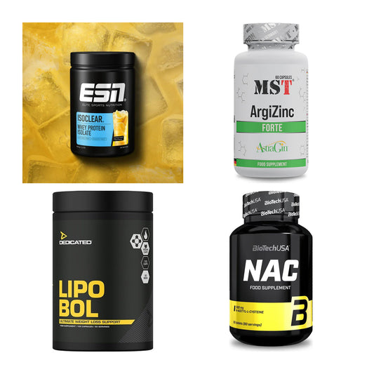 Wettkampfvorbereitung: ESN ISOCLEAR + MST ArgiZinc + 2 weitere – alle enthaltenen Artikel