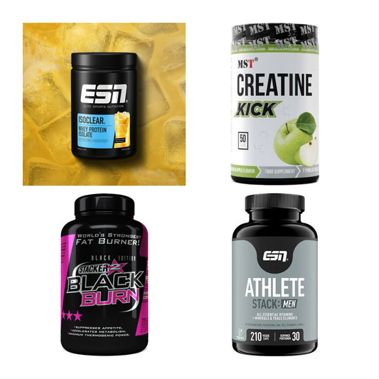 Wettkampfvorbereitung: ESN ISOCLEAR + MST Creatine + 2 weitere – alle enthaltenen Artikel