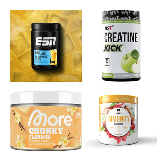 Wettkampfvorbereitung: ESN ISOCLEAR + MST Creatine + 2 weitere – alle enthaltenen Artikel