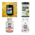 Wettkampfvorbereitung: ESN ISOCLEAR + MST Creatine + 2 weitere – alle enthaltenen Artikel