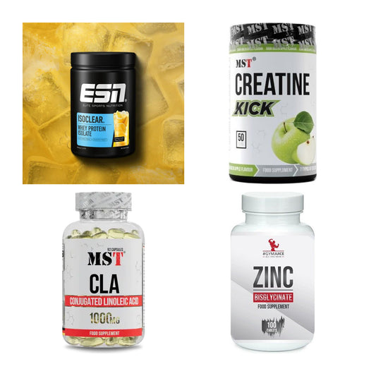 Wettkampfvorbereitung: ESN ISOCLEAR + MST Creatine + 2 weitere – alle enthaltenen Artikel