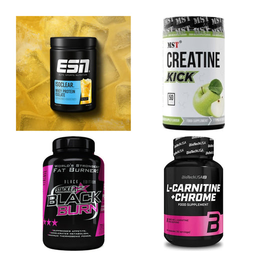 Wettkampfvorbereitung: ESN ISOCLEAR + MST Creatine + 2 weitere – alle enthaltenen Artikel