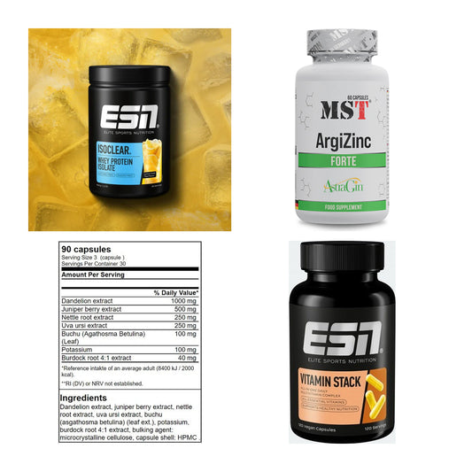 Wettkampfvorbereitung: ESN ISOCLEAR + MST ArgiZinc + 2 weitere – alle enthaltenen Artikel