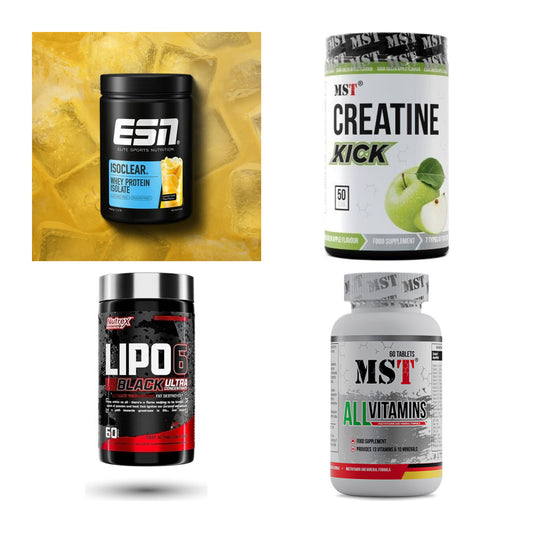 Wettkampfvorbereitung: ESN ISOCLEAR + MST Creatine + 2 weitere – alle enthaltenen Artikel