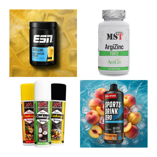 Wettkampfvorbereitung: ESN ISOCLEAR + MST ArgiZinc + 2 weitere – alle enthaltenen Artikel