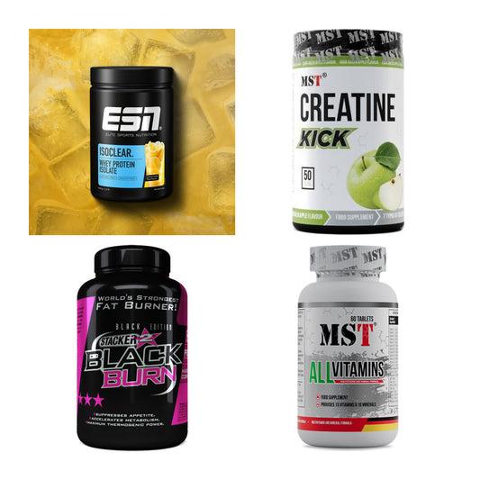 Wettkampfvorbereitung: ESN ISOCLEAR + MST Creatine + 2 weitere – alle enthaltenen Artikel