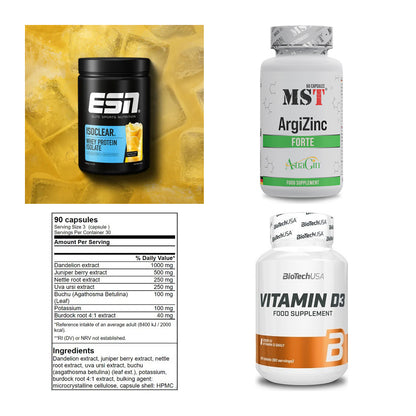 Wettkampfvorbereitung: ESN ISOCLEAR + MST ArgiZinc + 2 weitere – alle enthaltenen Artikel