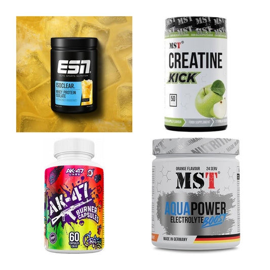 Wettkampfvorbereitung: ESN ISOCLEAR + MST Creatine + 2 weitere – alle enthaltenen Artikel