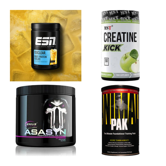 Wettkampfvorbereitung: ESN ISOCLEAR + MST Creatine + 2 weitere – alle enthaltenen Artikel