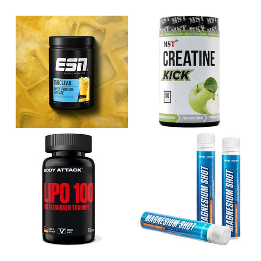 Wettkampfvorbereitung: ESN ISOCLEAR + MST Creatine + 2 weitere – alle enthaltenen Artikel