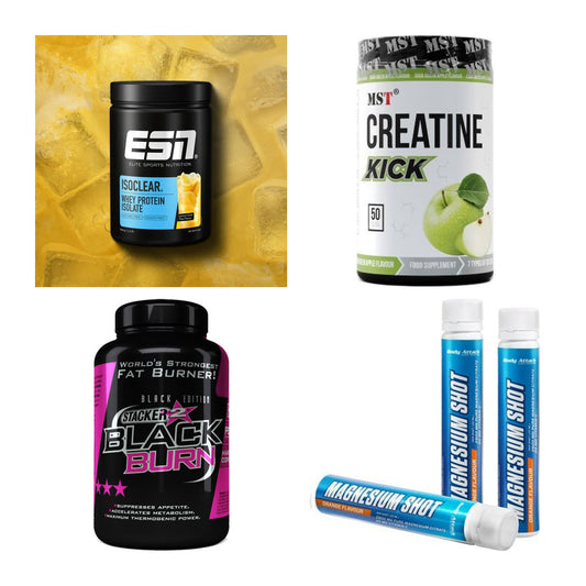 Wettkampfvorbereitung: ESN ISOCLEAR + MST Creatine + 2 weitere – alle enthaltenen Artikel