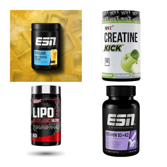 Wettkampfvorbereitung: ESN ISOCLEAR + MST Creatine + 2 weitere – alle enthaltenen Artikel