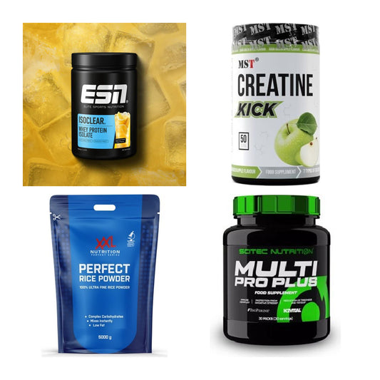 Wettkampfvorbereitung: ESN ISOCLEAR + MST Creatine + 2 weitere – alle enthaltenen Artikel
