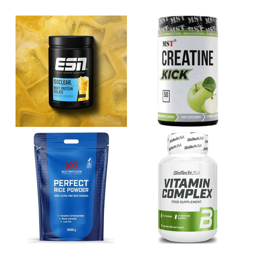 Wettkampfvorbereitung: ESN ISOCLEAR + MST Creatine + 2 weitere – alle enthaltenen Artikel