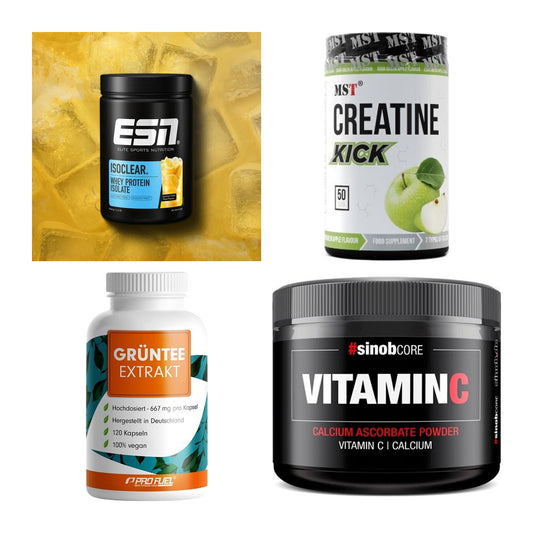 Wettkampfvorbereitung: ESN ISOCLEAR + MST Creatine + 2 weitere – alle enthaltenen Artikel