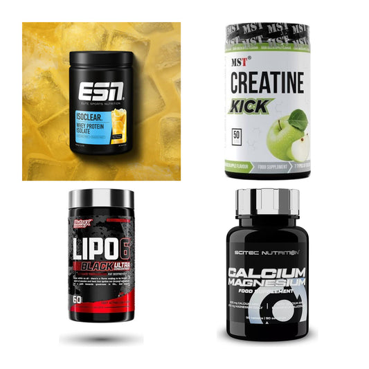 Wettkampfvorbereitung: ESN ISOCLEAR + MST Creatine + 2 weitere – alle enthaltenen Artikel