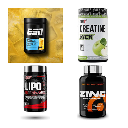 Wettkampfvorbereitung: ESN ISOCLEAR + MST Creatine + 2 weitere – alle enthaltenen Artikel