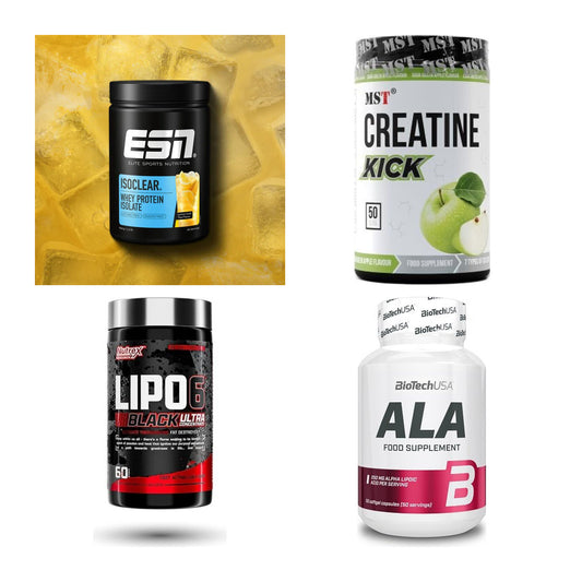 Wettkampfvorbereitung: ESN ISOCLEAR + MST Creatine + 2 weitere – alle enthaltenen Artikel