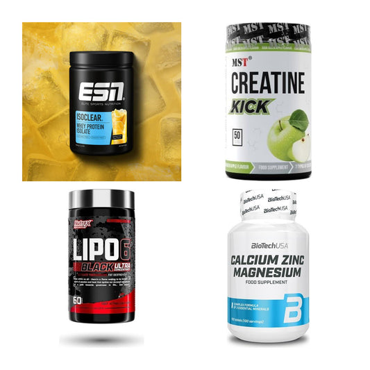 Wettkampfvorbereitung: ESN ISOCLEAR + MST Creatine + 2 weitere – alle enthaltenen Artikel