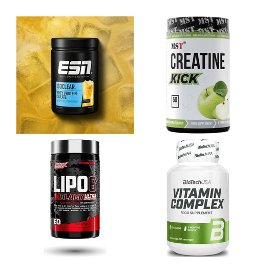 Wettkampfvorbereitung: ESN ISOCLEAR + MST Creatine + 2 weitere – alle enthaltenen Artikel