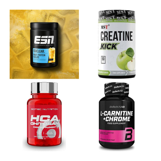 Wettkampfvorbereitung: ESN ISOCLEAR + MST Creatine + 2 weitere – alle enthaltenen Artikel