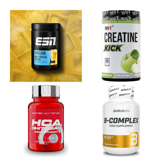 Wettkampfvorbereitung: ESN ISOCLEAR + MST Creatine + 2 weitere – alle enthaltenen Artikel