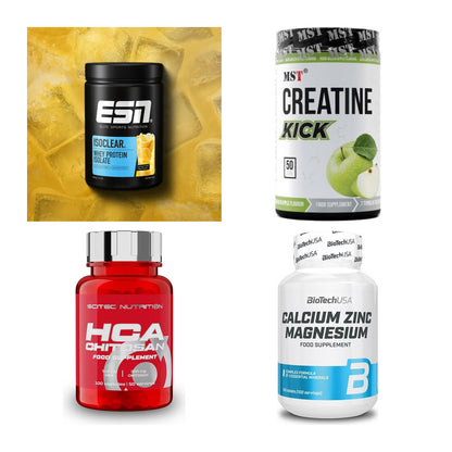 Wettkampfvorbereitung: ESN ISOCLEAR + MST Creatine + 2 weitere – alle enthaltenen Artikel