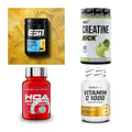 Wettkampfvorbereitung: ESN ISOCLEAR + MST Creatine + 2 weitere – alle enthaltenen Artikel