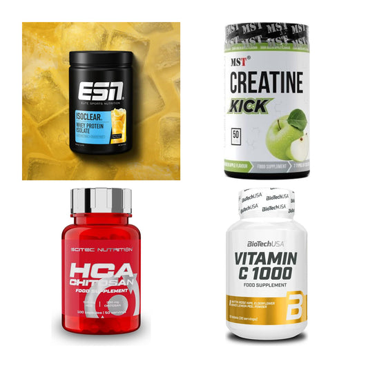 Wettkampfvorbereitung: ESN ISOCLEAR + MST Creatine + 2 weitere – alle enthaltenen Artikel