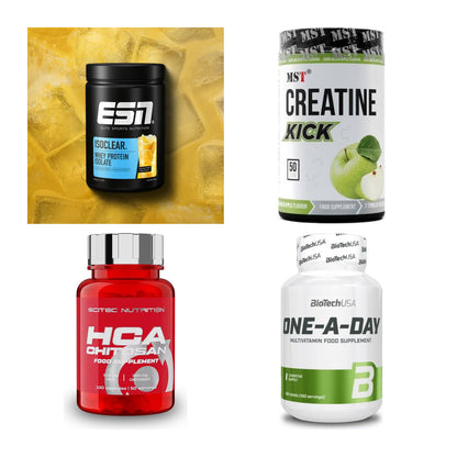 Wettkampfvorbereitung: ESN ISOCLEAR + MST Creatine + 2 weitere – alle enthaltenen Artikel