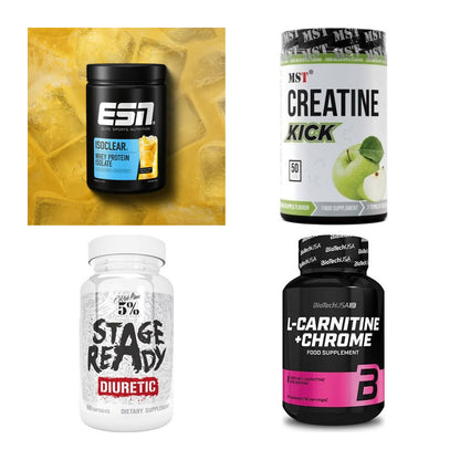 Wettkampfvorbereitung: ESN ISOCLEAR + MST Creatine + 2 weitere – alle enthaltenen Artikel