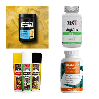 Wettkampfvorbereitung: ESN ISOCLEAR + MST ArgiZinc + 2 weitere – alle enthaltenen Artikel