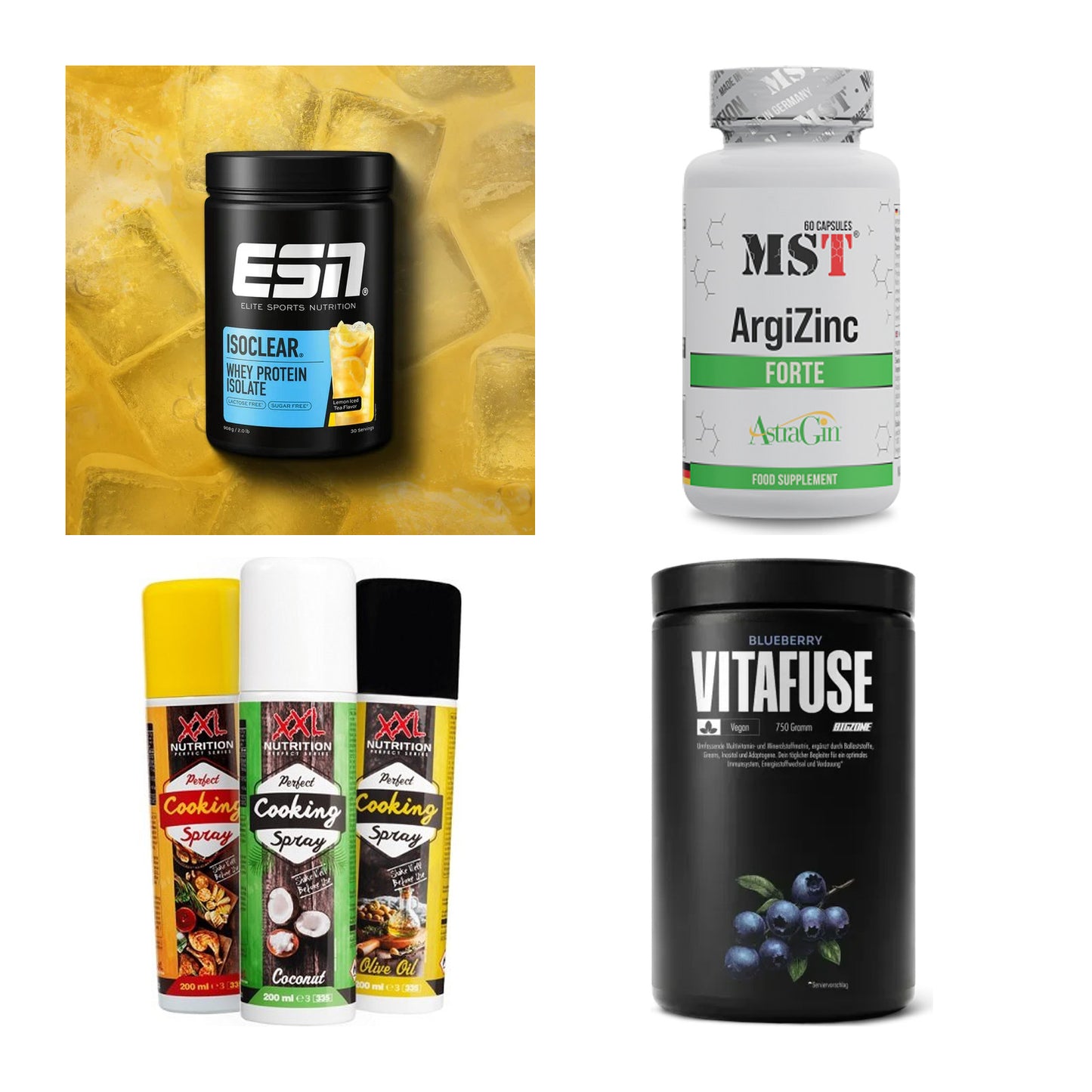 Wettkampfvorbereitung: ESN ISOCLEAR + MST ArgiZinc + 2 weitere – alle enthaltenen Artikel