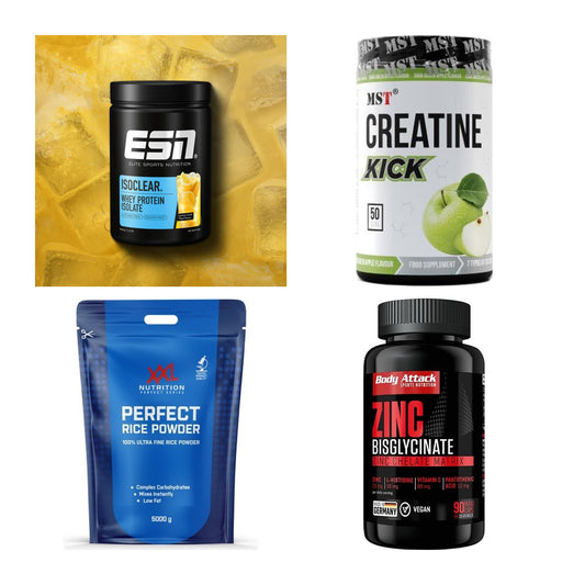 Wettkampfvorbereitung: ESN ISOCLEAR + MST Creatine + 2 weitere – alle enthaltenen Artikel